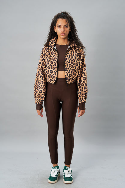 Cheetah Cropped Waterproof Jacket