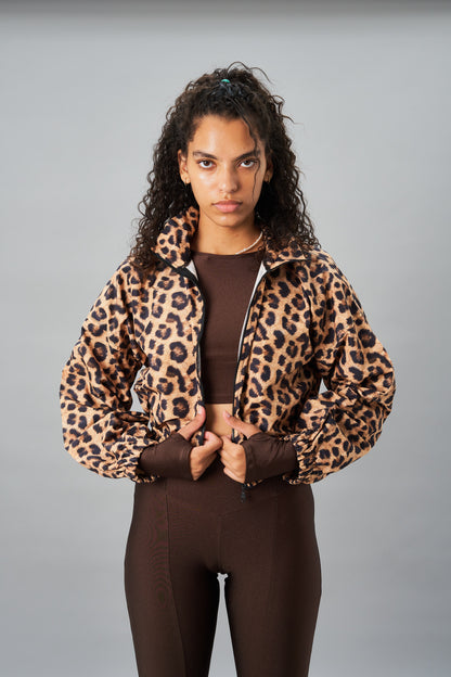 Cheetah Cropped Waterproof Jacket