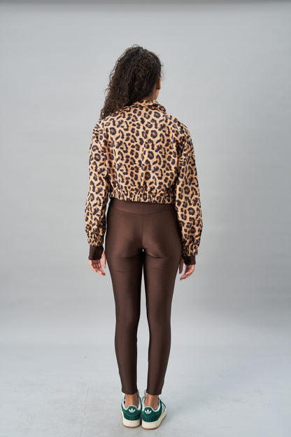 Cheetah Cropped Waterproof Jacket