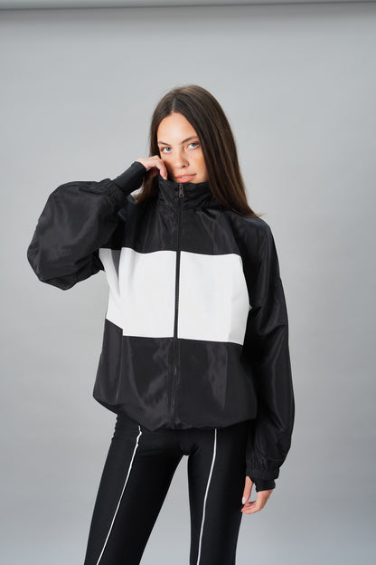 White Stripe Waterproof Jacket