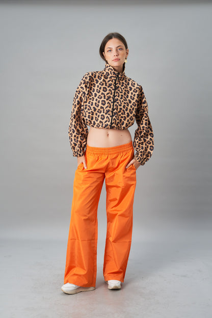 Cheetah Cropped Waterproof Jacket