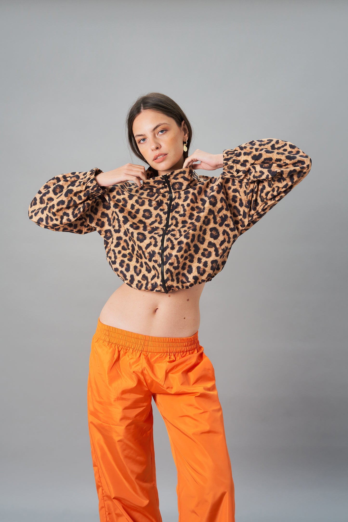 Cheetah Cropped Waterproof Jacket