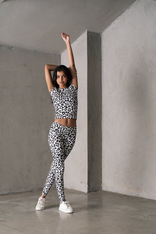 White Cheetah Leggings